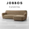 L Alakú Kanapéhuzat Mediterrano Bézs Jobbos Rövid Karfás