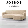 L Alakú Kanapéhuzat Mediterrano Szürke Jobbos Rövidkarfás