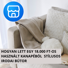Hogyan lett egy 18 000 Ft-os használt kanapéból stílusos irodai bútor?