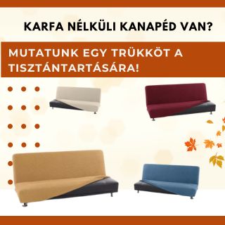 A karfa nélküli kanapéd van? Mutatunk egy trükköt a tisztántartására! 